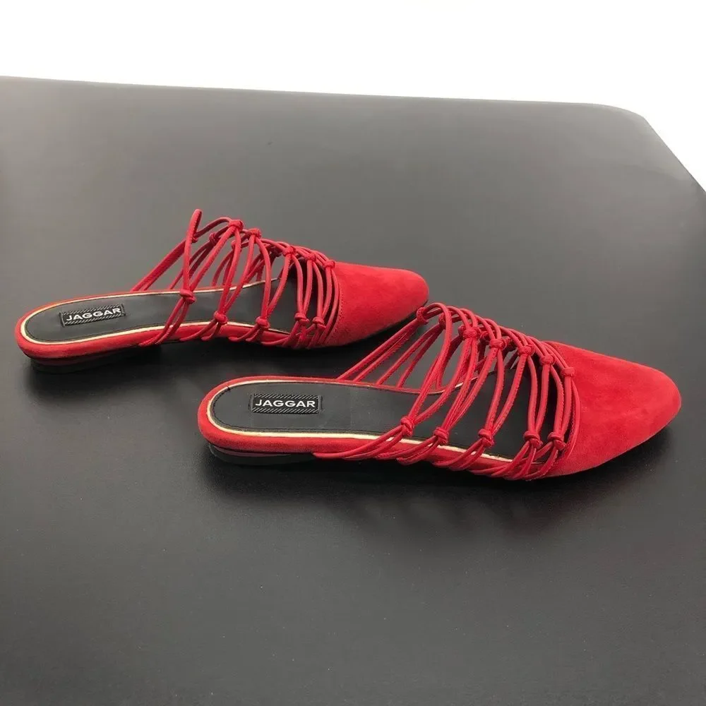 Jaggar Series Knotted Slide in Coral Flat Sandals - Picture 6 of 13